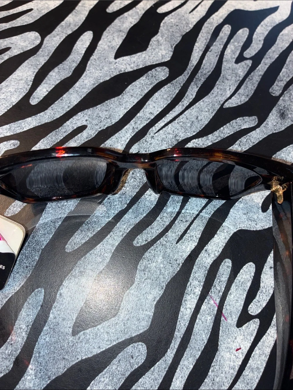 Foster Grant Tortoiseshell Cat-Eye Sunglasses with Pink Temple Accent